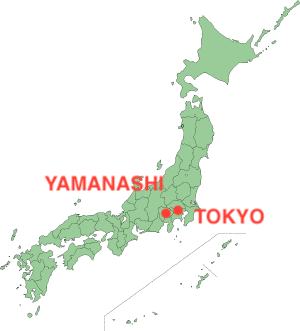 Location of Yamanashi